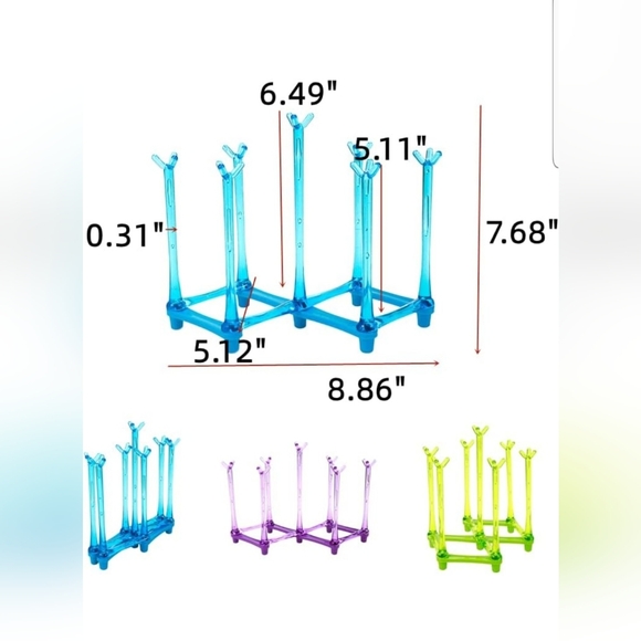 *FWP!~BLUE Strainer Stand, Retractable Cup/Bag Drying Rack - NEW! - Picture 7 of 7